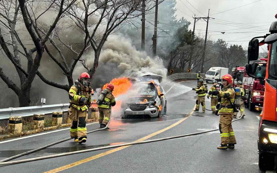 car fire