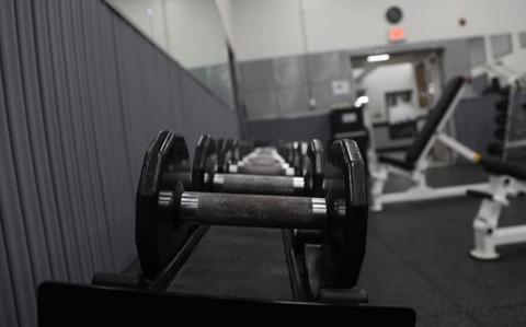 Photo Of Soldiers and civilians work out at Carey fitness center, Camp Casey, South Korea.