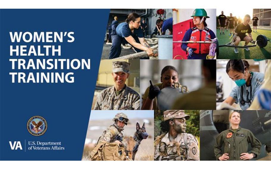 The online, self-paced Women’s Health Transition Training provides important information for transitioning servicewomen on women’s health care services available from VA post-separation from the military (Photo by: graphic courtesy of the Department of Veterans Affairs).