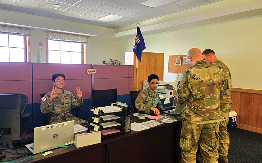 A KATUSA Korean soldier poses for a photo.