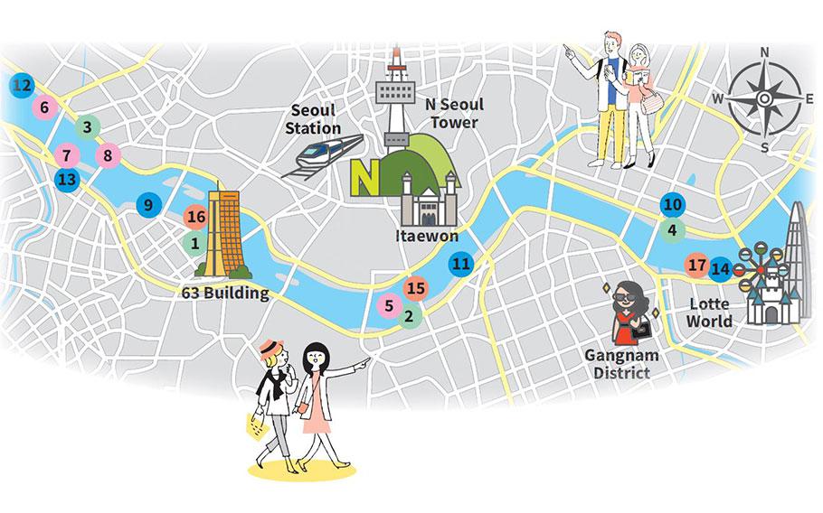 map showing the locations listed in the article.