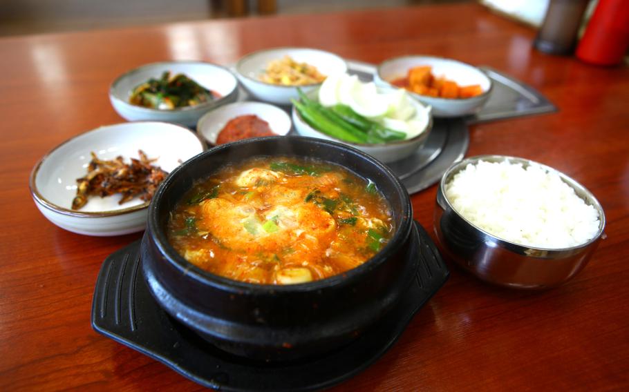 korean food on the table.