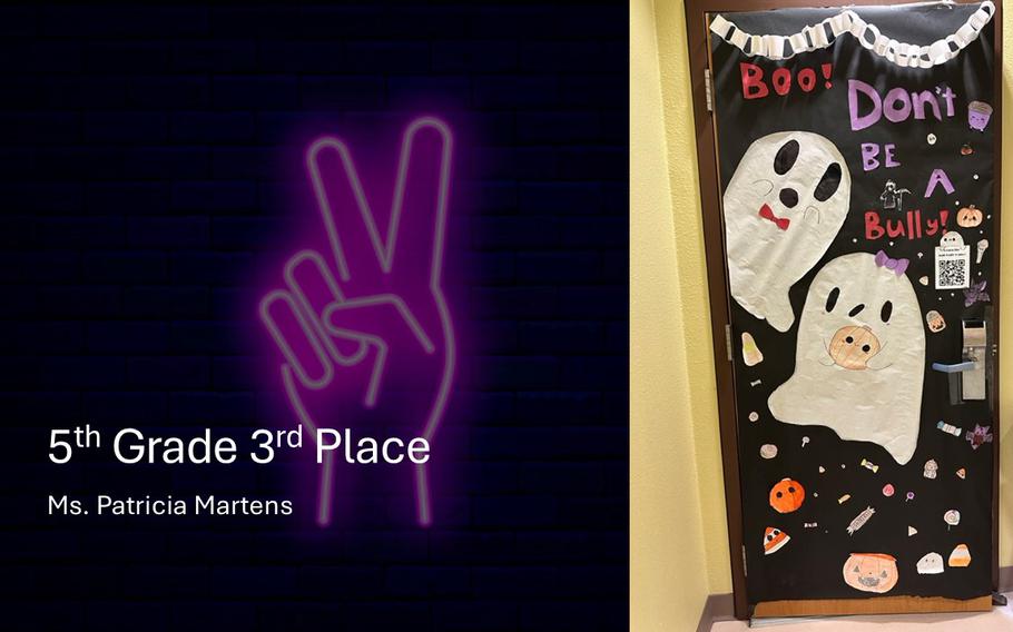 Humphreys Middle School Anti-Bullying Door Contest Winner - 5th Grade 3rd Place winner: Ms. Patricia Martens