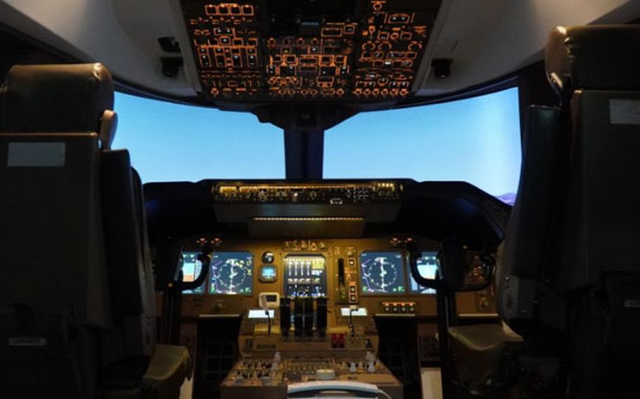 A cockpit.