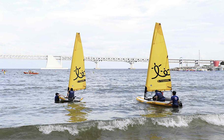 Some people enjoy sailing yachts.