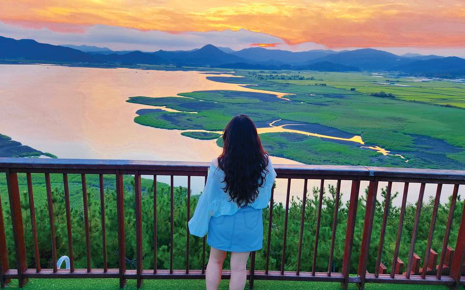 Stars and Stripes writer Hyemin Lee is enjoying the scenery.