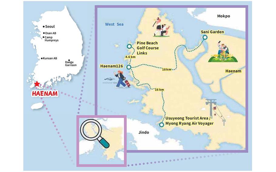 map explaining the locations in the article.