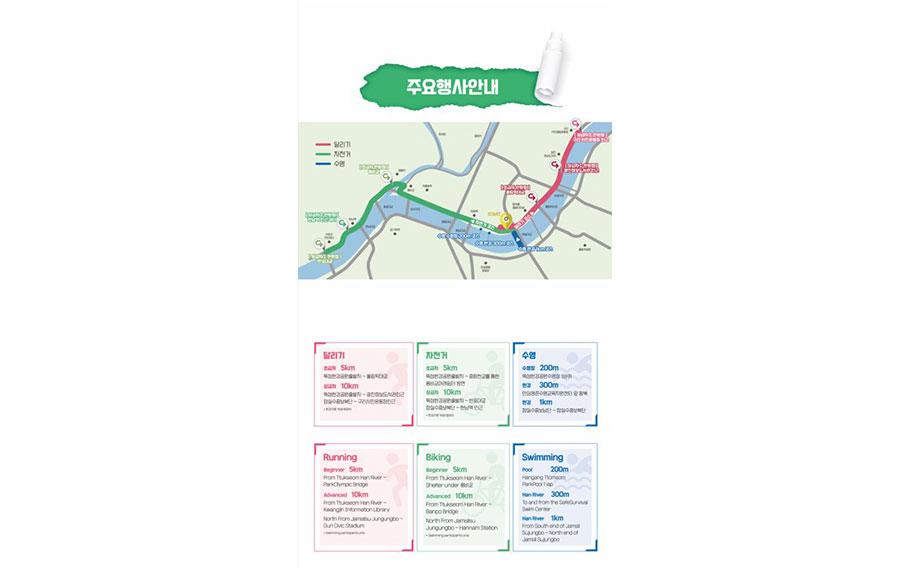 map explaining about the course.