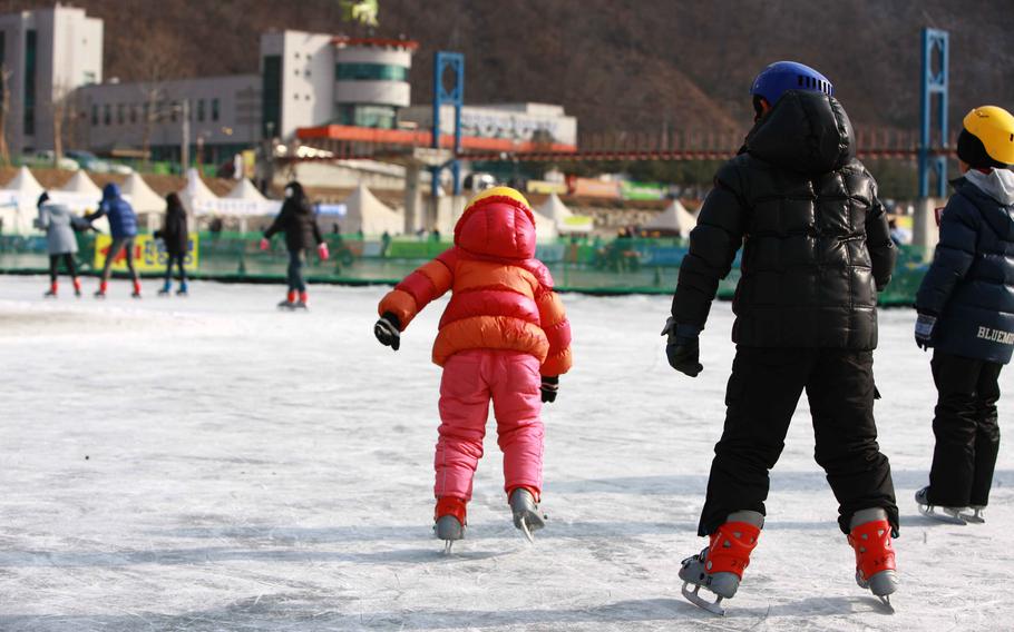 some people are enjoying skating.