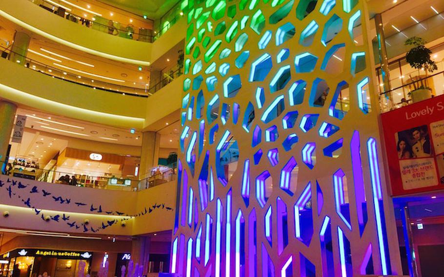 A monument for the event in a shopping mall.