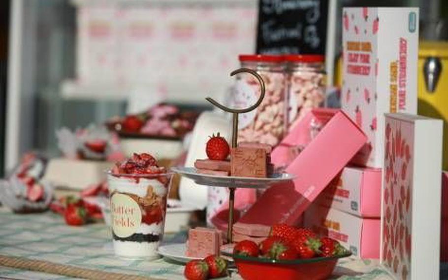 strawberry sweet on the table.