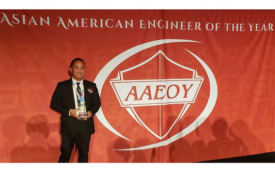 Photo Of Jamie Hagio, Construction Division Chief, U.S. Army Corps of Engineers – Far East District earned the Asian American Executive of the Year Award at a ceremony held in Renton, Washington, Sept. 27-28, 2024. The AAEOY awards, held annually, recognize exceptional Asian American leaders across various fields for their contributions to their organizations, communities, and society at large. 