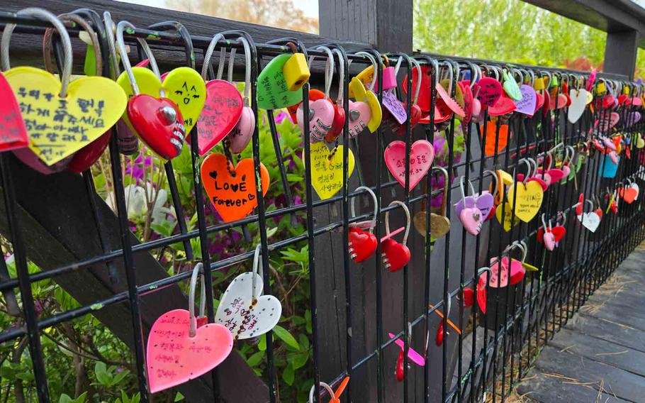 wall with many padlocks