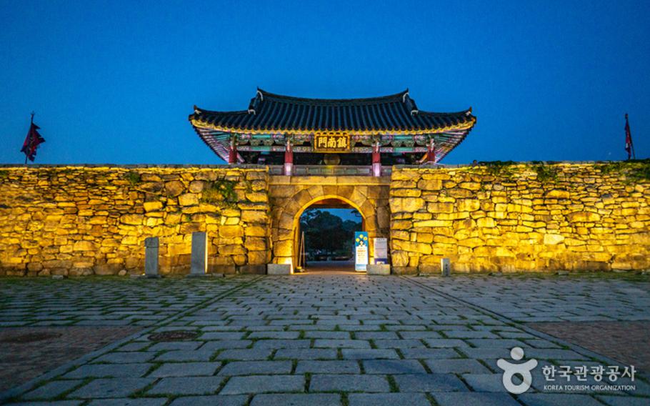 One of the gates to Haemieupseong Walled Town.