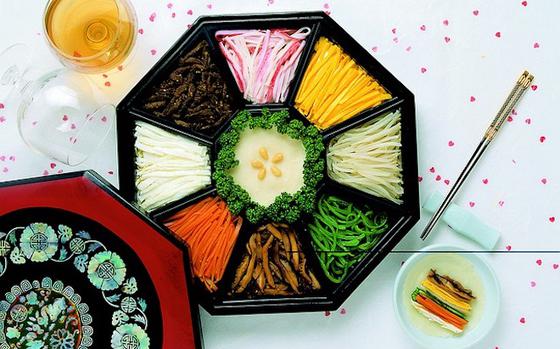 One of the Korean food on the table.