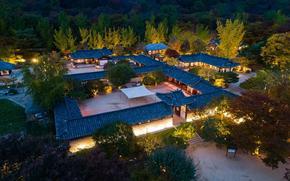 Birds-eye view of Korean Folk Village,