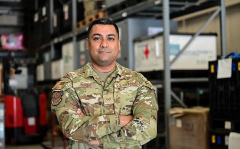 Photo Of Staff Sgt. Mandeep Singh poses for a photo.