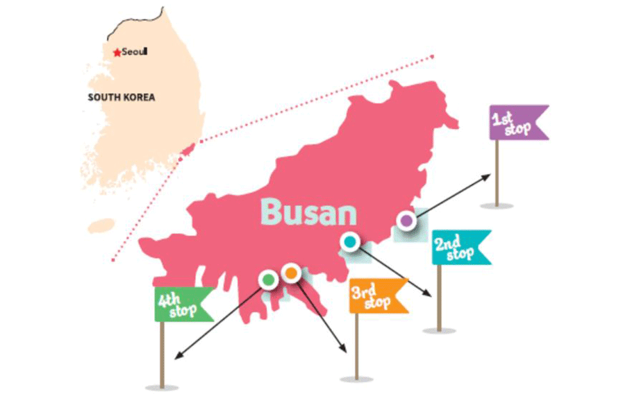 Map of Busan.