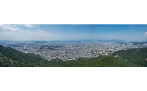Photo Of USAG Daegu’s Camp Walker, located just right of center, is like a green oasis in the middle of the city of Daegu. The Garrison just added three 2024 IMCOM Stalwart Award winners to its many accolades. 