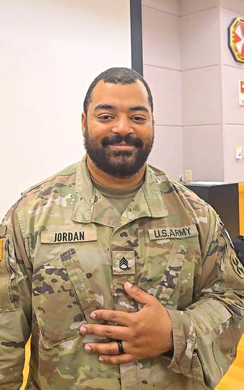 Staff Sgt. Lee Jordan poses for a photo.