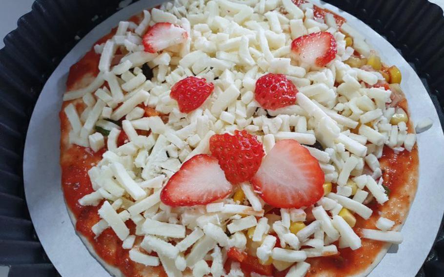 strawberry pizza.