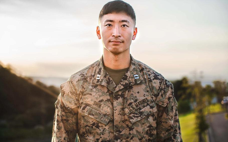 U.S. Marine Corps Capt. Justin Shin, an intelligence officer assigned to Battalion Landing Team 1/5, 15th Marine Expeditionary Unit, and a native of Cheongju, South Korea, poses for a photo during exercise Ssang Yong 24 at Marine Corps Installation Camp Mujuk, South Korea, Sept. 5, 2024. Shin, a fluent Korean speaker, played a key role in coordinating planning, logistics, key leader engagements, and other exercise elements throughout exercise SY24. Exercise SY24 strengthens the Republic of Korea-U.S. Alliance through bilateral, joint training, contributing toward combined amphibious capability in defense of the Korean Peninsula.