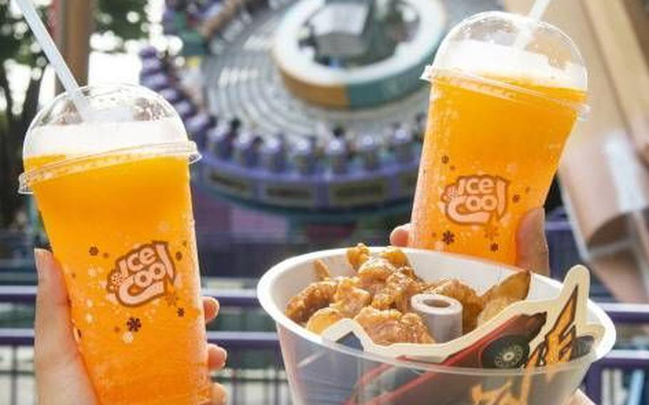 soft drinks and food.