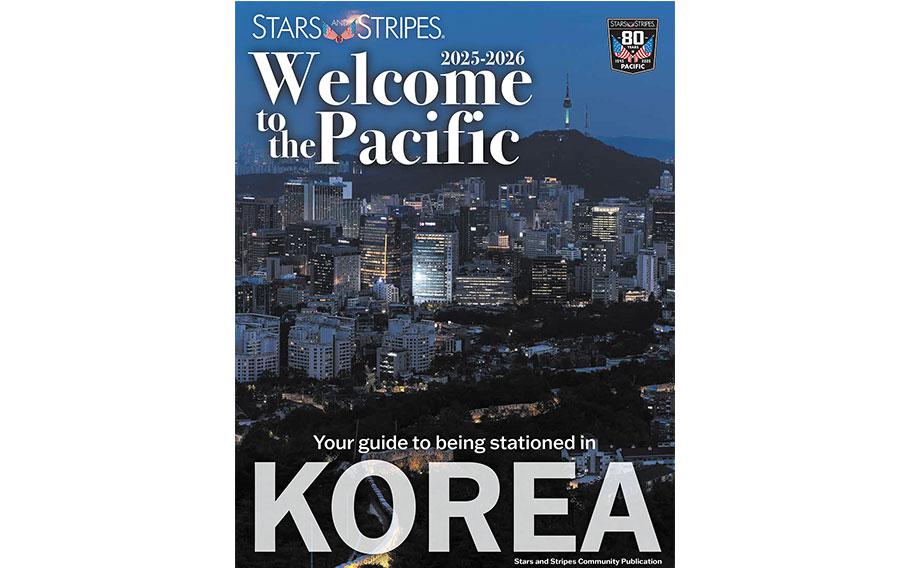 The front page of Weocome to the Pacific Stripes Korea 2025 - 2026.