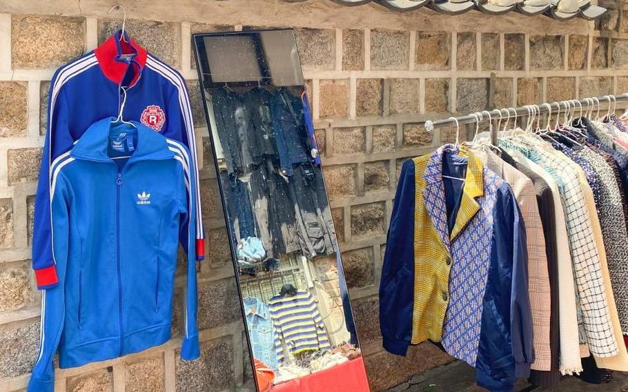 Clothing are sold.