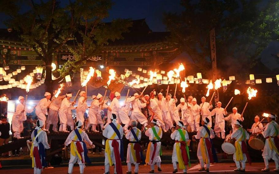 Participants of the night festival