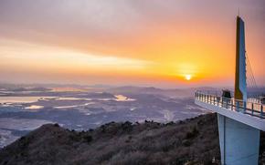 The scenery from the hill in Hadong-gun.