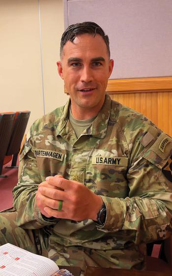 Maj. Christopher Bartenhagen poses for a photo.