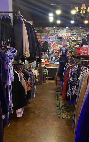 Pieces of clothing are displayed. 