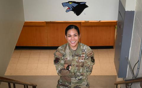 Photo Of Tech. Sgt. Nikkie Javier, 8th Fighter Wing logistics manager, poses for a photo.