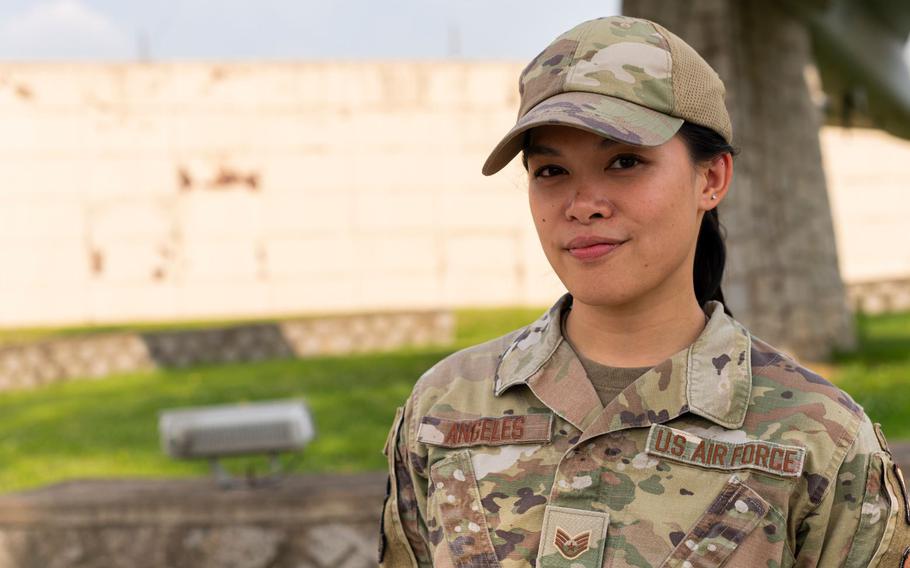 U.S. Air Force Staff Sgt. Joy Angeles, 51st Comptroller Squadron financial analyst, poses for a photo at Osan Air Base, Republic of Korea, June 5, 2024. 