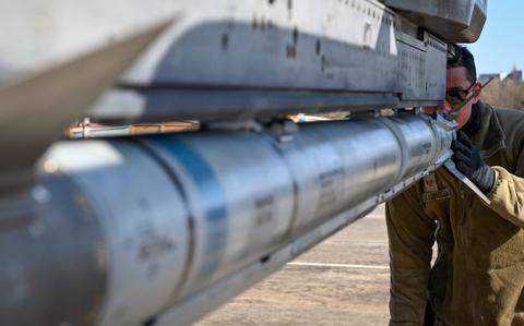 Photo Of U.S. Air Force Staff Sgt. Kaaiakea Kaopuiki, Cobra weapons load crew chief, inspects a training missile during Buddy Squadron 25-3, at Jungwon Air Base, Republic of Korea, Dec. 10, 2024.