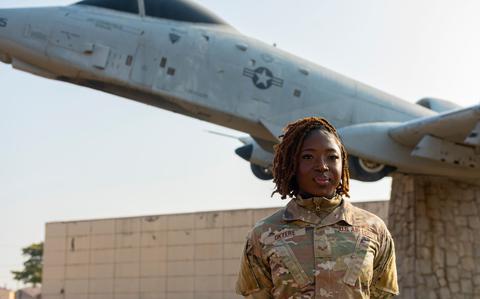 Photo Of U.S. Air Force Senior Airman Vanessa Okyere, 51st Comptroller Squadron financial accountant technician, poses for a photo at Osan Air Base, Republic of Korea, March 14, 2024.