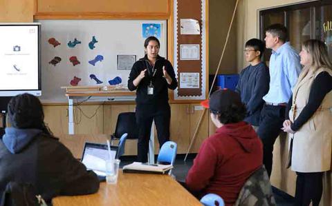 Photo Of Siranon Shoomee, electrical engineer, U.S. Army Corps of Engineers – Far East District, discusses how her DA Fellowship help cultivate her career trajectory with Ms. Valerie Mitchell’s Career and Technical Education (CTE) class at Humphreys High School, Camp Humphreys.