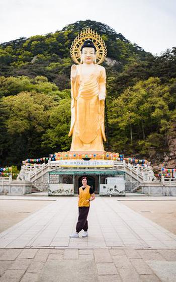 My turn posing with Buddha