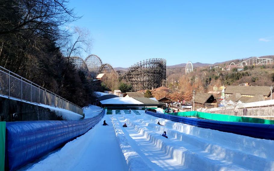 sledding slope at Everland