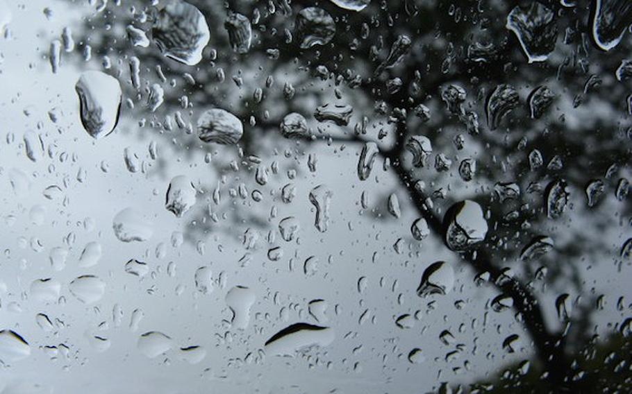 rain on glass