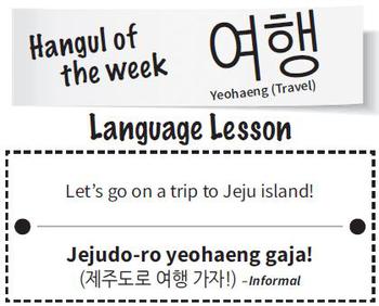 Yeohaeng (Travel in Korean characters)